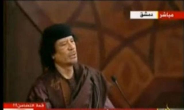 شاهد: رسالة القذافى إلى بشار الأسد والحكام العرب