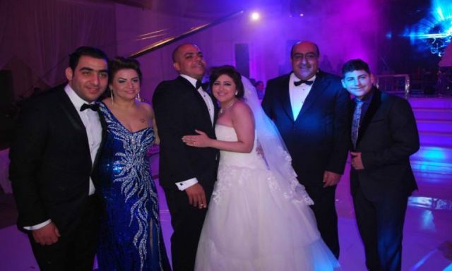بالصور.. محمود عبدالعزيز وعدد من نجوم الفن في حفل زفاف تامر ميخائيل وديانا نصحي