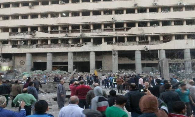 خسائر فادحة للعقارات المجاورة لمديرية أمن القاهرة