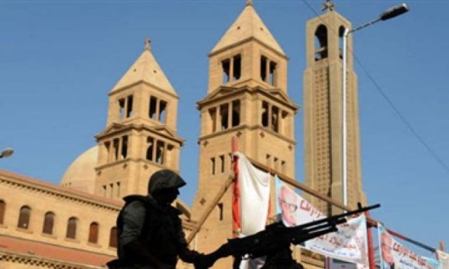 قوات الأمن تكثف من تواجدها أمام الكاتدرائية أثناء الاحتفال بعيد القيامة المجيد
