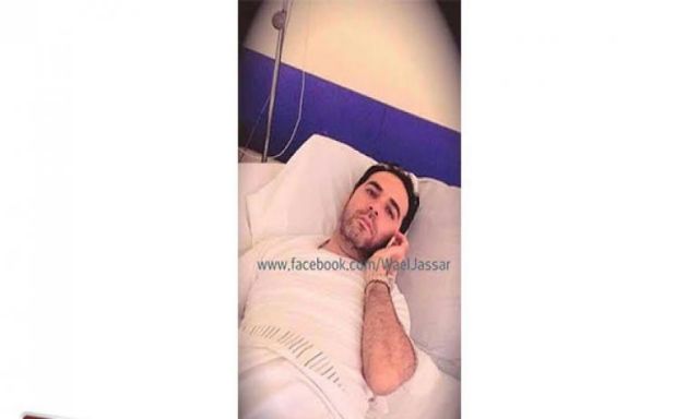 بالصورة.. وائل جسار فى المستشفى