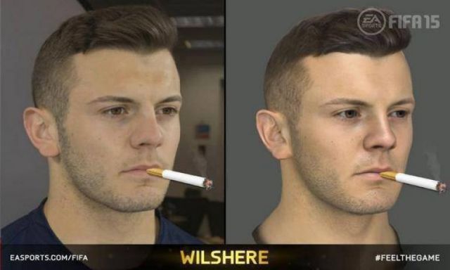 شاهد.. صورة تسخر من ”ويلشير”.. يدخن السجائر حتى فى لعبة ”FIFA”