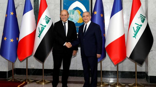 وزير الخارجية الفرنسي يبحث مع نظيره العراقي سبل محاربة داعش