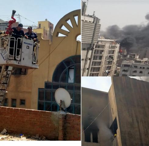 الحماية المدنية بالقاهرة تسيطر على حريق مخزن قطع غيار سيارات بالتوفيقية