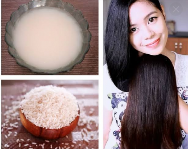 استخدام ماء الأرز على الشعر