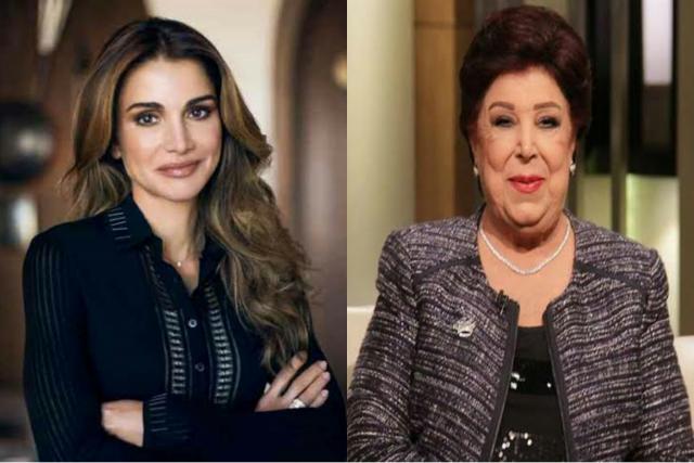 رجاء الجداوي والملكة رانيا