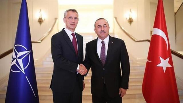 وزير الخارجية التركي والأمين العام لحلف الناتو