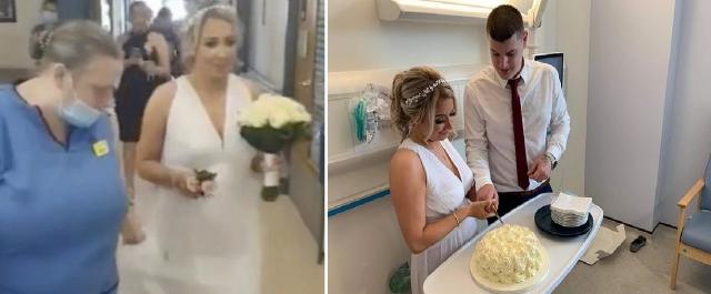 عروس أقامت حفل زفافها في المستشفى