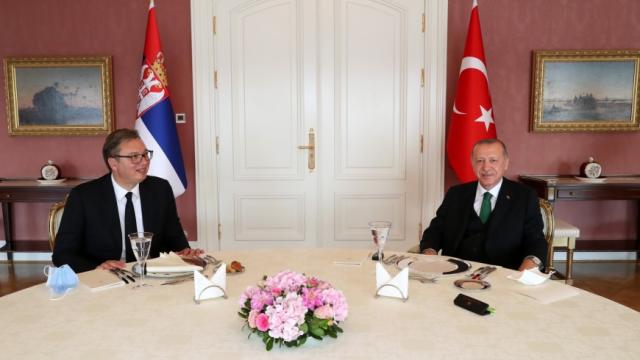 أردوغان والرئيس الصربي