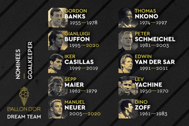 فرانس فوتبول تكشف أسماء المرشحين للتشكيل الأفضل في تاريخ كرة القدم