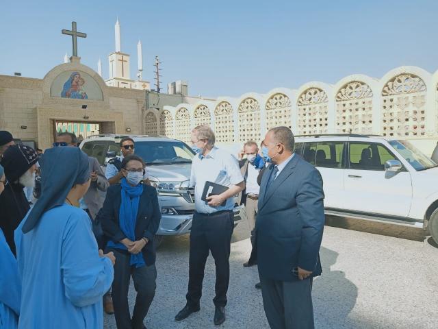تفاصيل زيارة السفير الألماني بالقاهرة  لدير العذراء بدرنكة في أسيوط