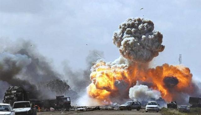 انفجار في شرق مدينة مصراتة الليبية والعثور على بقايا صواريخ