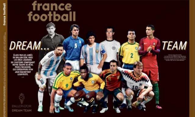 فرانس فوتبول تكشف عن تشكيل أعظم 11 لاعبا في تاريخ كرة القدم