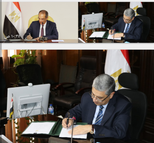 عبر الفيديو كونفرنس.. وزيرا الكهرباء والاتصالات يوقعان بروتوكول تطوير منصة مصر الرقمية