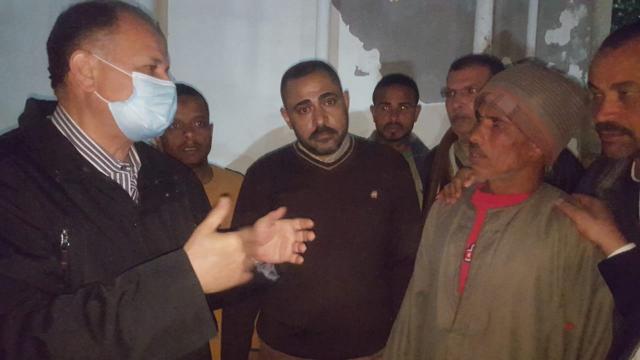 اللواء عصام سعد يقدم واجب العزاء لاسر المتوفيين ويزور مصابى حادث القطار