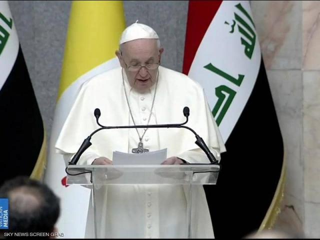 عاجل.. ننشر نص كلمة البابا من قلب العراق