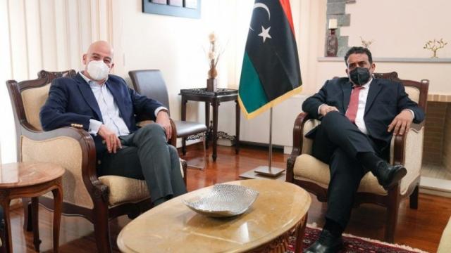 تفاصيل لقاء رئيس المجلس الرئاسي الليبي بوزير الخارجية اليوناني