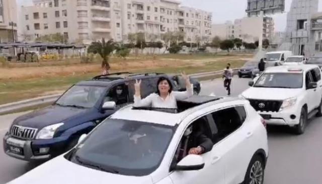 مسيرة للحزب الدستوري الحر في تونس بالسيارات