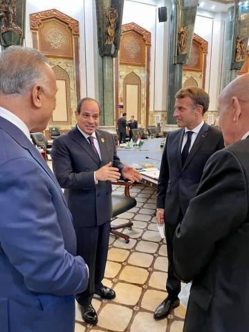 السيسي يلتقى ماكرون وملك الأردن ورئيس وزراء العراق