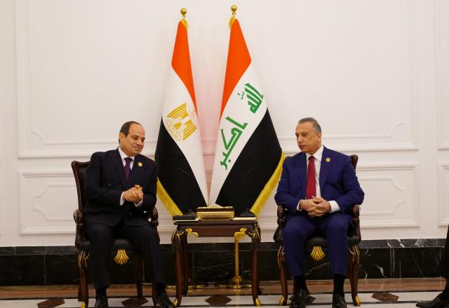 الكاظمي لـ الرئيس السيسي: نحرص على بناء أفضل علاقات مع مصر