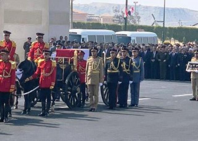 السيسى يتقدم الجنازة العسكرية للمشير محمد حسين طنطاوى