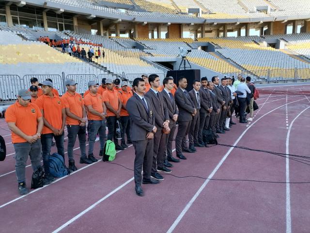 إنتشار مكثف للخدمات الأمنية بإستاد برج العرب قبل مباراة مصر وليبيا