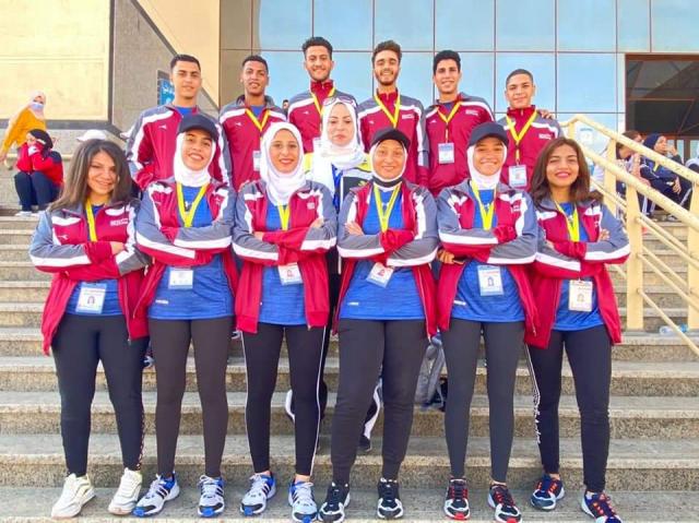 جامعة حلوان تشارك فى المهرجان الرياضي الأول للأسر الطلابية بالجامعات المصرية