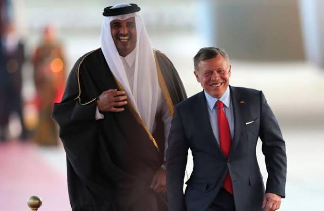 العاهل الأردني وأمير قطر