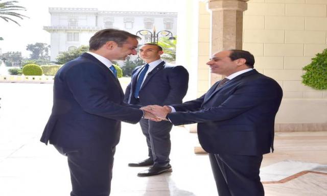 السيسى يبحث مع رئيس وزراء اليونان تعزيز العلاقات الثنائية