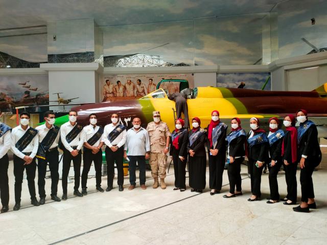 بالصور .. التربية العسكرية بجامعة حلوان تنظم زيارة لمتحف القوات الجوية