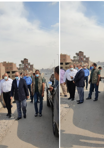 بالصور .. محافظ القاهرة يتفقد أعمال الازالات الجارية لتوسعة الطريق الدائرى