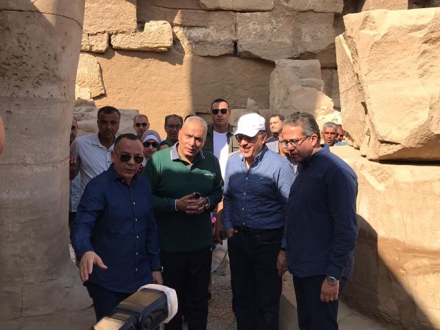رئيس الوزراء ووزير السياحة يتفقدان معابد الكرنك