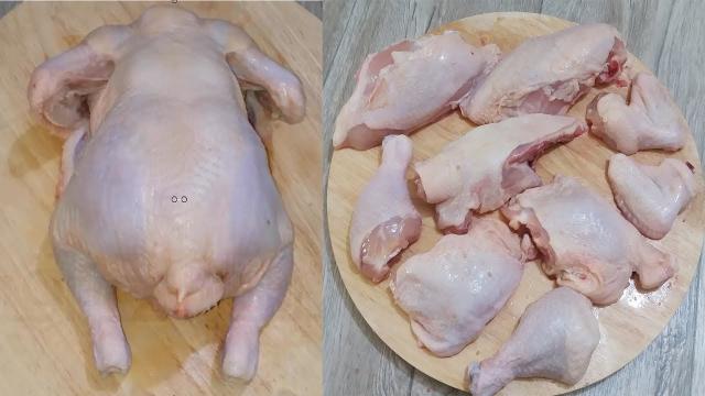 أسهل طريقة لتقطيع الدجاج البروستيد