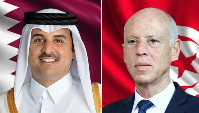 رئيس تونس وأمير قطر