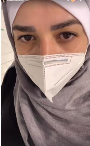 إيمي سمير غانم بالحجاب في أحدث ظهور بعد وفاة والديها