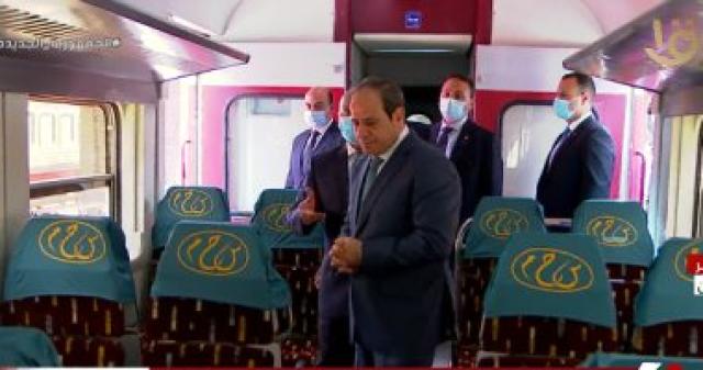 السيسى يشهد تدشين وحدات جديدة للسكة الحديد بمحطة أسوان