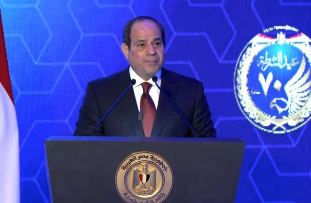 الرئيس السيسى : لولا جهود رجال الجيش والشرطة ماكانت مصر تسير في طريق التنمية