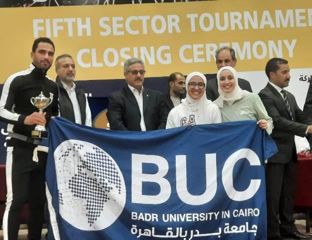 بالصور .. جامعة بدر تحصل على كأس بطولة الإتحاد الرياضى للجامعات و6 ميداليات