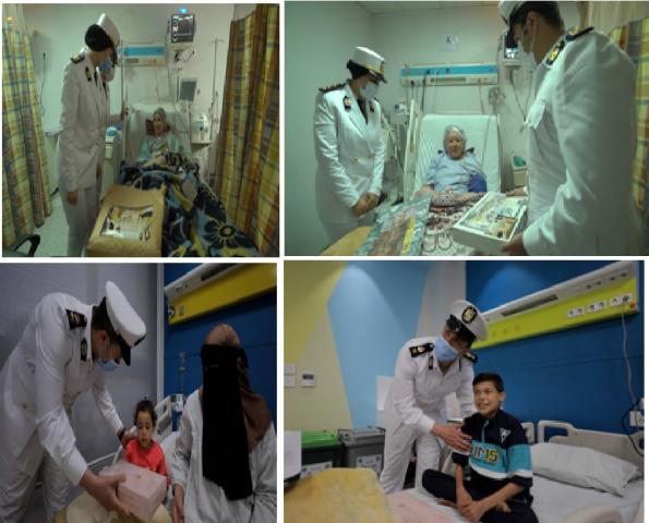 وزارة الداخلية تهدى عبوات كحك للمواطنين بالمستشفيات ودور رعاية الأيتام