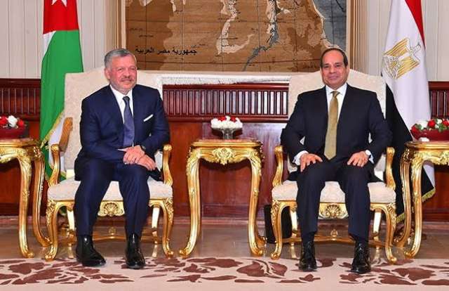 ملك الأردن يؤكد للرئيس السيسي تضامنه مع مصر في مكافحة الإرهاب