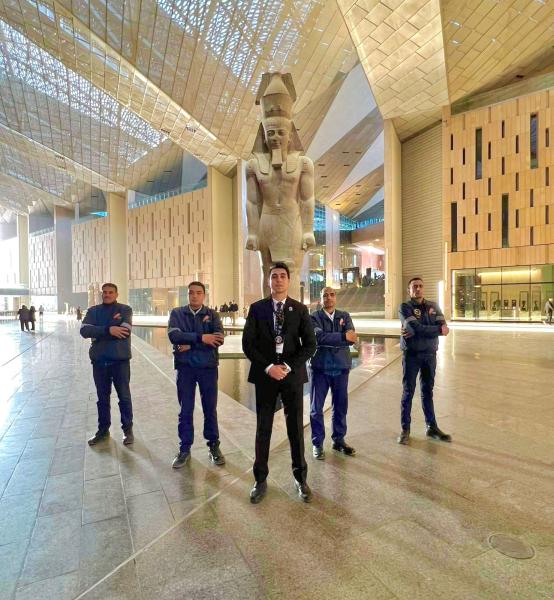 إستعدادات أمنية لتأمين معرض فن القاهره Art cairo النسخة الرابعة بالمتحف الكبير