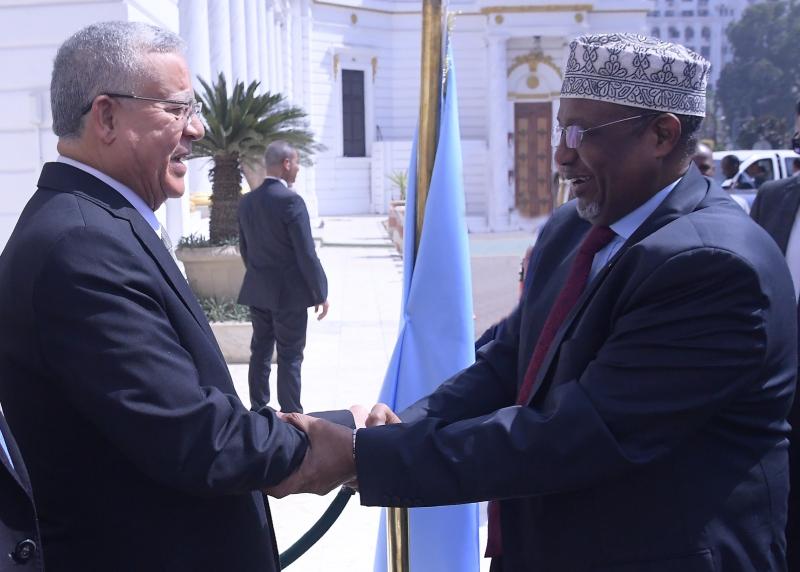 بالصور .. حنفي جبالي يستقبل رئيس مجلس الشعب الصومالي