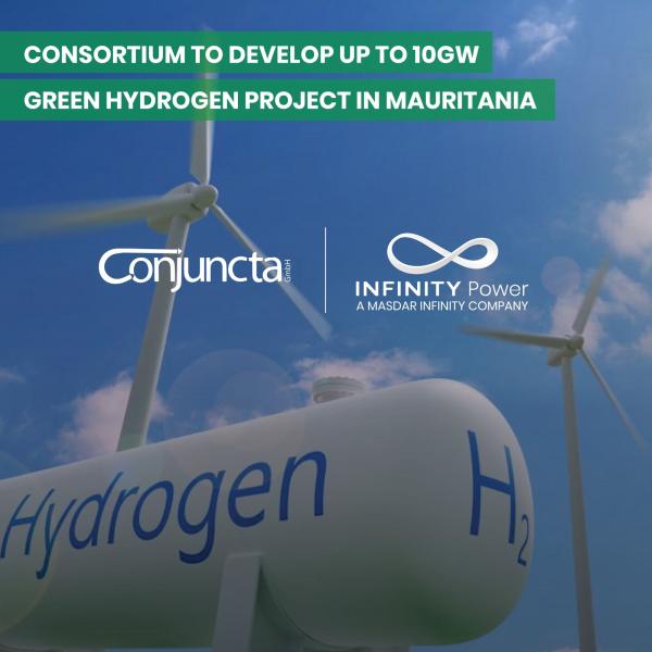 «إنفنيتي باور» و«كونجونكتا» الألمانية توقعان مذكرة تفاهم لإقامة مشروع إنتاج الهيدروجين الأخضر