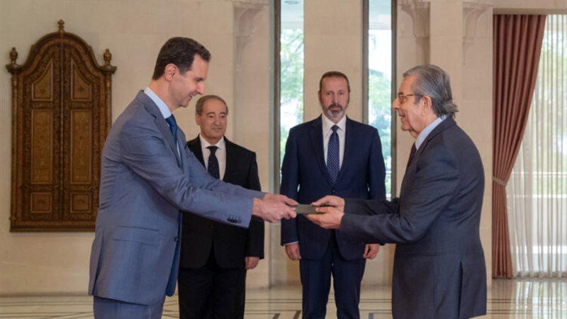 ”الأسد” يتسلم أوراق اعتماد سفير الجزائر لدى سوريا