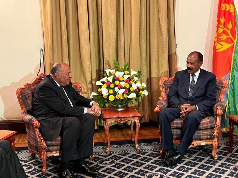 الرئيس الإريتري: نتطلع لتدعيم التعاون مع مصر وتأمين الملاحة في البحر الأحمر