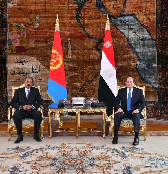 الرئيس السيسي ونظيره الإريتري يناقشان تطورات الأوضاع في البحر الأحمر وقطاع غزة