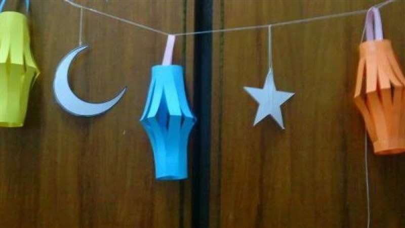طريقة عمل زينة رمضان بالورق في المنزل