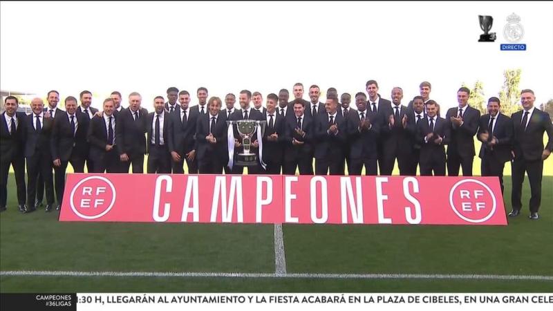 ريال مدريد يتسلم درع الدوري الإسباني للمرة الـ 35 في تاريخه