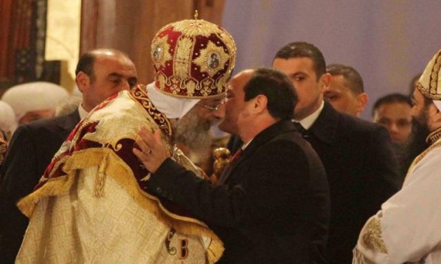 الرئيس عبدالفتاح السيسي يصل الكاتدرائية للتهنئة بعيد الميلاد المجيد