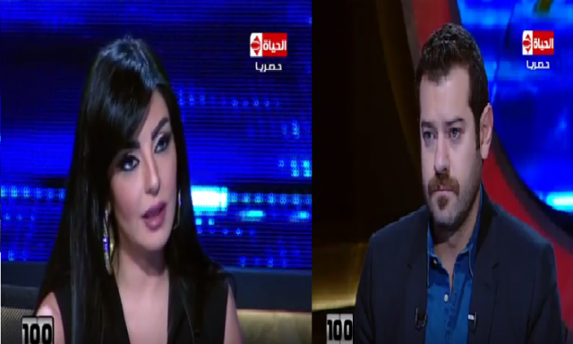 بالفيديو .. عمرو يوسف يتغزل فى مقدمة برنامج ”100 سؤال” على الهواء